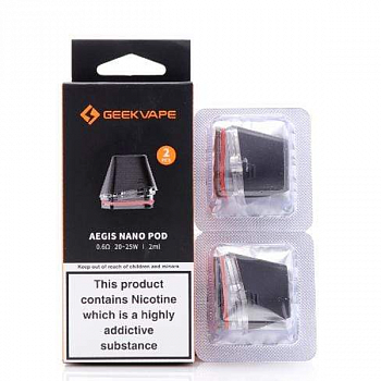 Купить Картридж Geek Vape Aegis Nano Pod 0.6ohm 2ml 1шт/2уп Картридж Geek Vape Aegis Nano Pod 0.6ohm 2ml 1шт/2уп